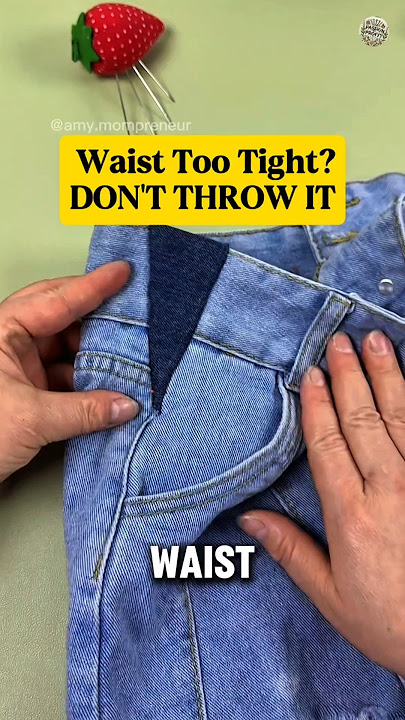 How Can I Make My Jeans Looser in Waist? Try This Easy Hack! #shorts #sewing #repairing #tips