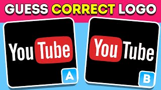 Guess Correct Logo | Logo Challenge | 24 Easy, Medium, Hard Levels✅