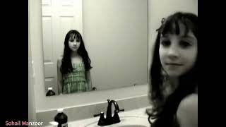 Creepy Grudge Ghost Girl in the Mirror | Scary Girl Watching mirror