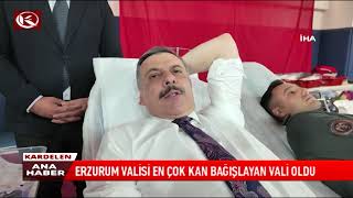Erzurum Vali̇si̇ En Çok Kan Bağişlayan Vali̇ Oldu
