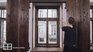 How to install a roller shade with skyline brackets   inside mount   regular roll