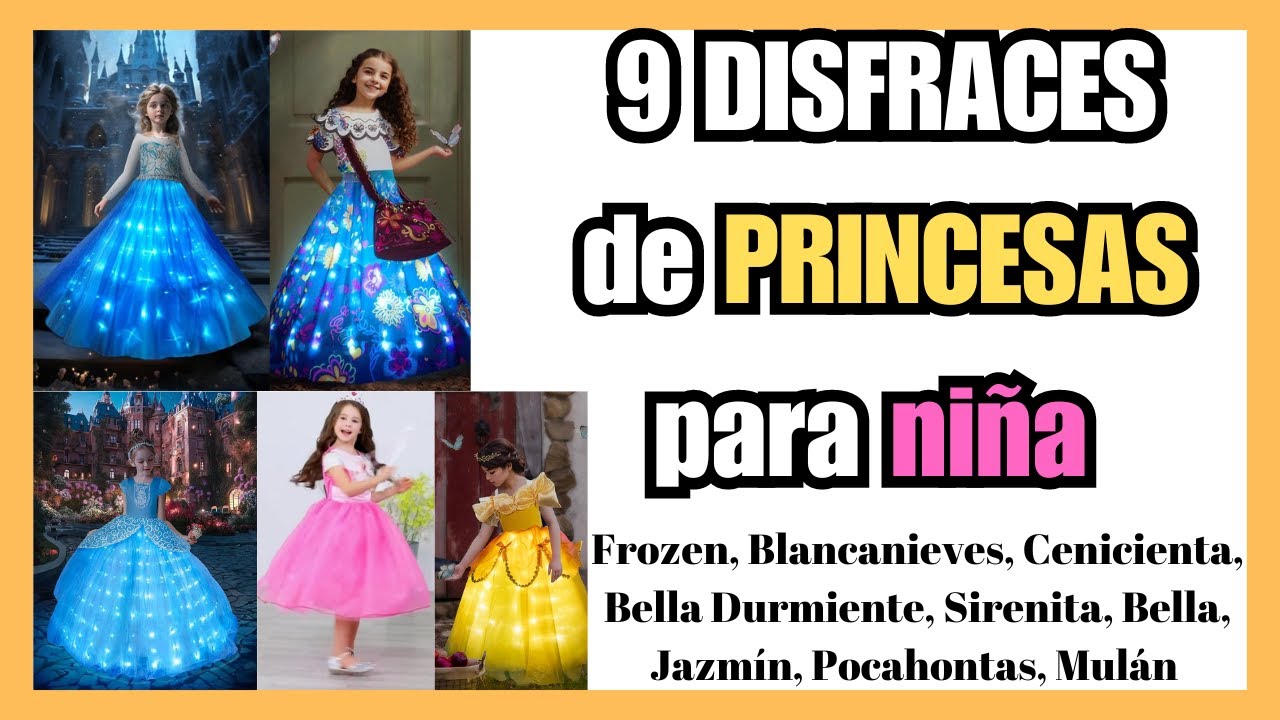 💃Los 9 mejores DISFRACES de PRINCESA de Amazon ✅🔝 [Frozen, Blancanieves, Bella,... ]
