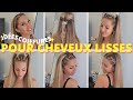 Diy coiffure cheveux lisse   4 coiffure facile et rapide cheveux raide   fall hairstyles 2022 