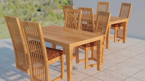 3DsMax Tutorials, Learn 3D Modeling a Stylish Dining Table & Chair from Scratch in 3dsmax ( Part 2)