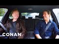 Conan invented his own 'Carpool Karoake'-type segment with Tom Cruise as the first, really uncomfortable guest
