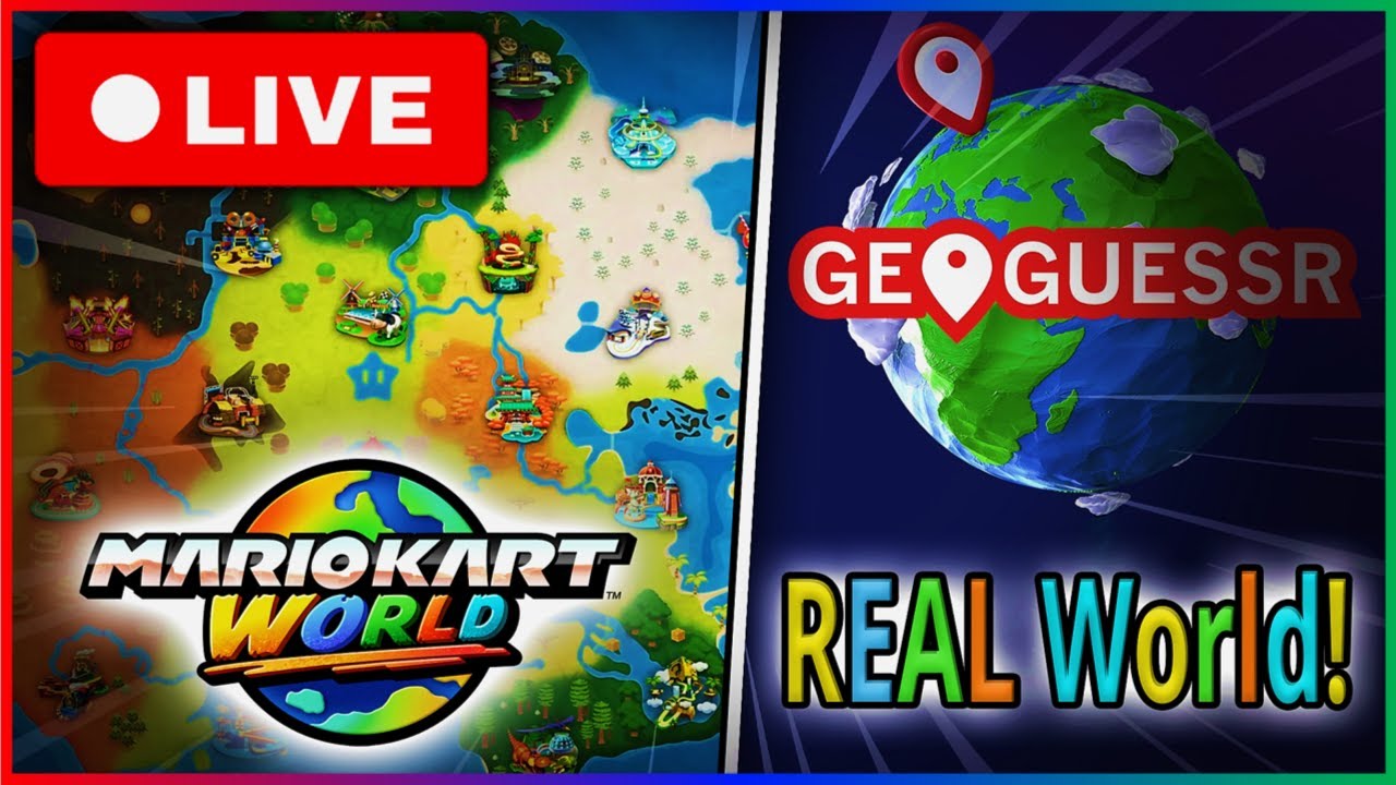 (VERTICAL) 🔴 GEOGUESSR, THEN VR GRINDING IN MARIO KART WORLD! 🌎 
