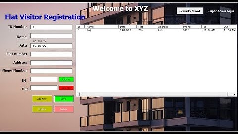 Flat Visitor Entry Register in Excel | Fully Automated Visitor Entry Register in Excel Advance VBA