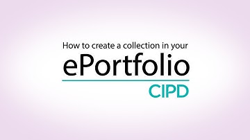 How to create a collection in your ePortfolio