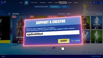 New Fortnite Support A Creator Intro! #UseCodeagdeathbat