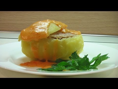 Картофель, фаршированный мясом видео рецепт. Книга о вкусной и здоровой пище