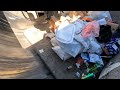Heavy Trash Load POV | Garbage Truck Hopper View