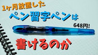 ペン習字ペンを1ヶ月放置したので乾いてるかテスト！