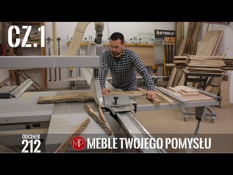 Part 1 Oak bedside table with a drawer - preparing the glued joint and cutting the sides on a saw