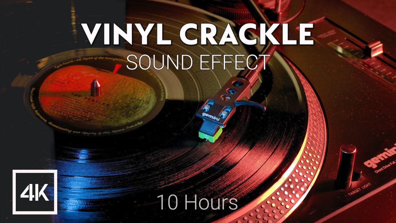 Vinyl Sound Crackle Turntable White Noise Vinyl Crackling 10 hours