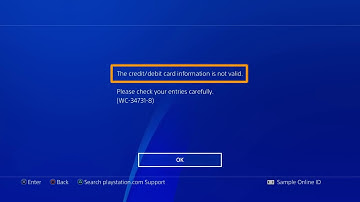 Credit Card Troubleshooting for PlayStation Store