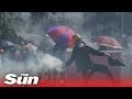 Another Day Of Violence In Hong Kong