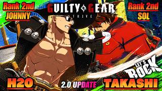 GGST2.0➤Rank 2nd JOHNNY / ジョニー [ H2O ] vs Rank 2nd SOL / ソル [ TAKASHI/タカシ ] Guilty Gear Strive