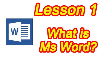 Microsoft Word Lesson 1 what is Ms word? | MS Word | Lesson 1 | Learning | Tutorial