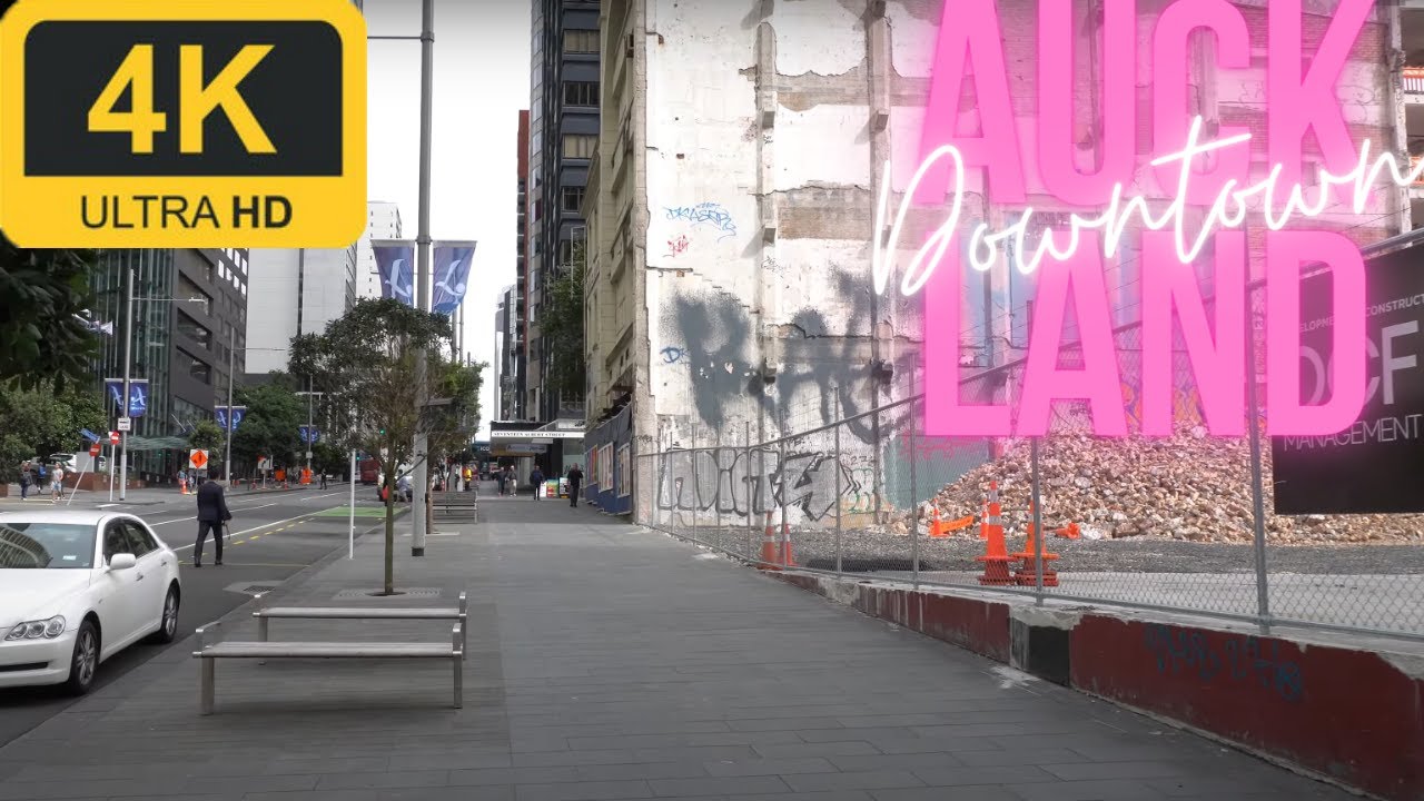 Walk in Downtown Auckland | Viaduct to Albert Street | 4K