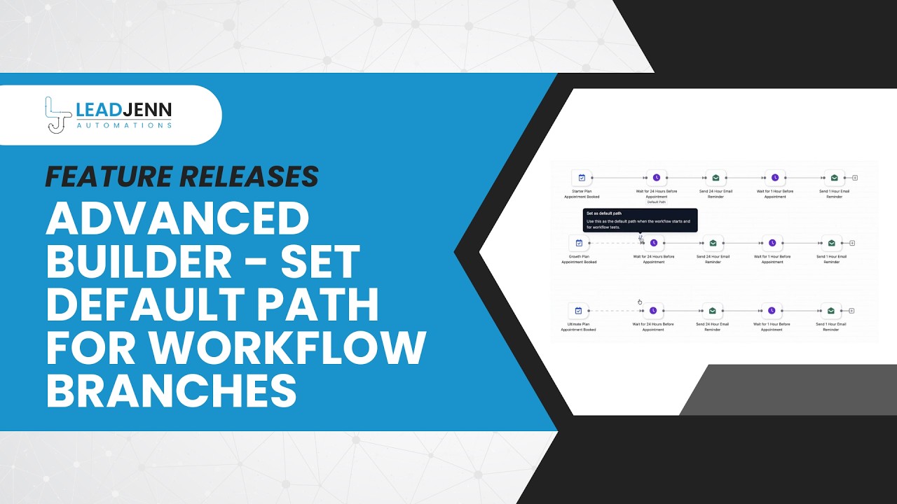 Advanced Builder - Set Default Path for Workflow Branches - YouTube