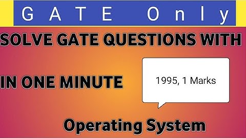 GATE 1995 1 Marks questions from operating system which scheduling policy is most suitable for time