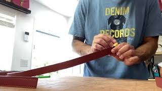 Hand Painting Edges To Leather Briefcase Straps