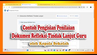 Contoh Penilaian Dokumen Refleksi Tindak Lanjut Guru
