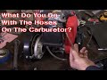 What Do You Do With The Hoses Hanging Off The Carburetor On A 4 Stroke Motorized Bicycle?