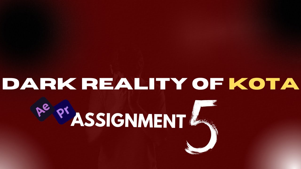 Dark Reality Of Kota * Tharun's Editing Course | Tharun Speaks Video Editing Course Assignment 5