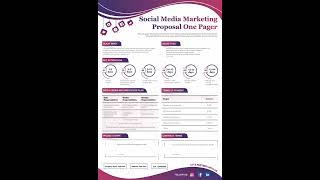 Social Media Marketing Proposal One Pager Presentation Report Infographic Ppt Pdf Document