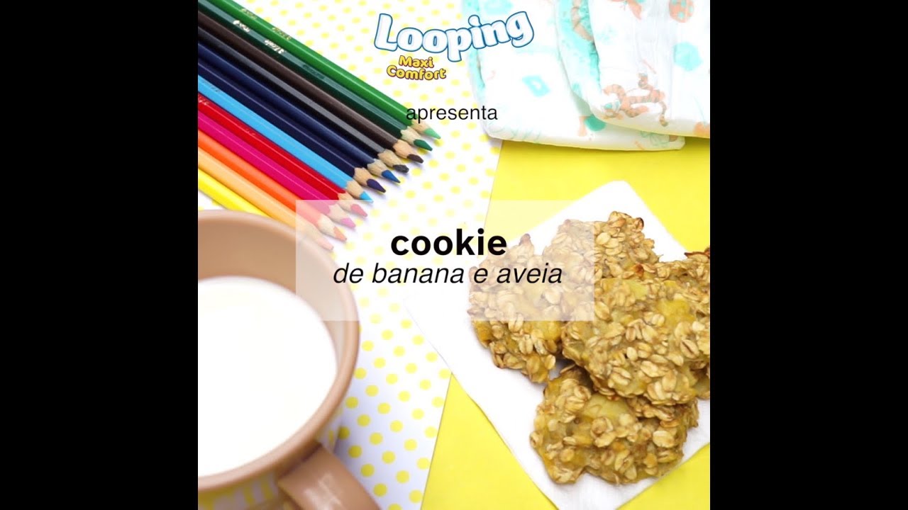 DICA LOOPING: RECEITA DE COOKIE DE BANANA COM AVEIA