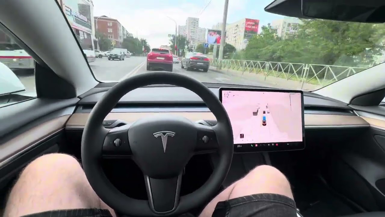 Автопилот fsd beta на Tesla Model 3 | Краснодар