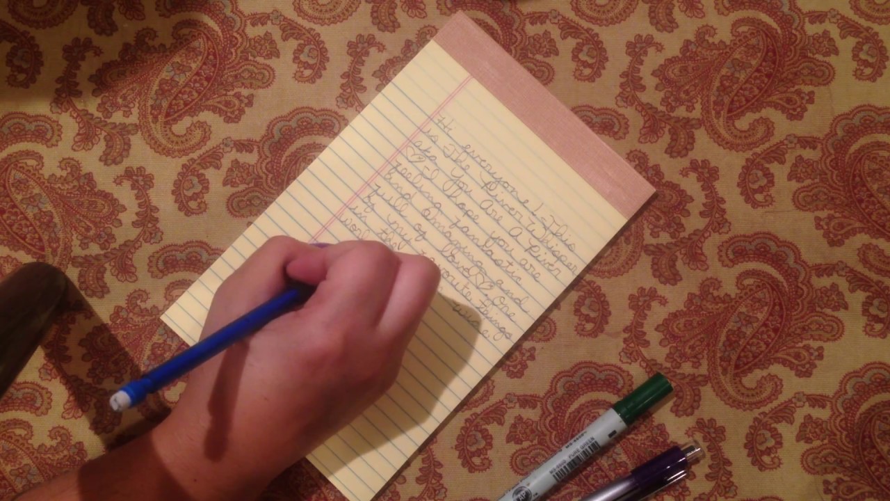 ASMR Writing in Cursive *No Talking* - YouTube
