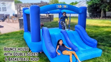 Bounce house with Double Slides & Basketball Hoop |  Klo Kick| #honestreview #productzone #fun
