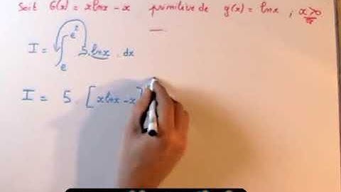 LOGARITHME PRIMITIVE ET INTEGRALE