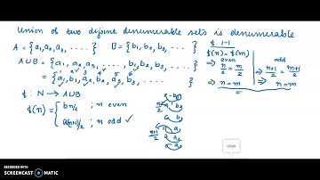 union of two denumerable sets