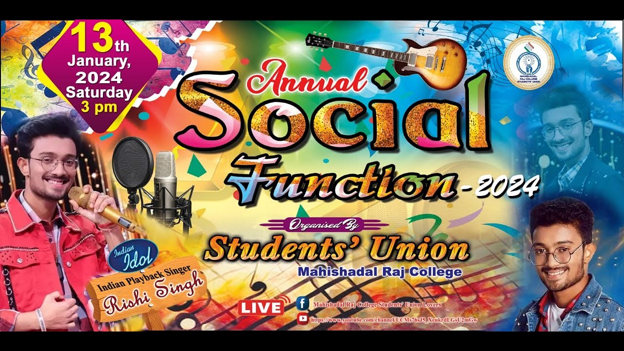 RISHI SINGH / Annual Social Function 2024 / Organised By Students' Union / Mahishadal Raj College