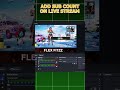 Add Sub Count On Live Stream - OBS Tutorial #obs #obsstudio #gaming #livestream #live #shorts #viral