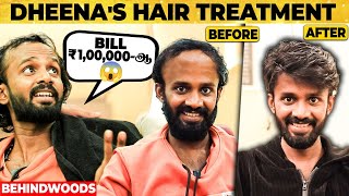 🤯"Hair Treatment நடுவில் பதறிய Dheena🙏🏻வேண்டாம் விட்ருங்க..." வேற Level Transformation 🔥