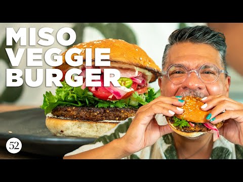 The Meatiest Miso Veggie Burger   Sweet Heat with Rick Martinez