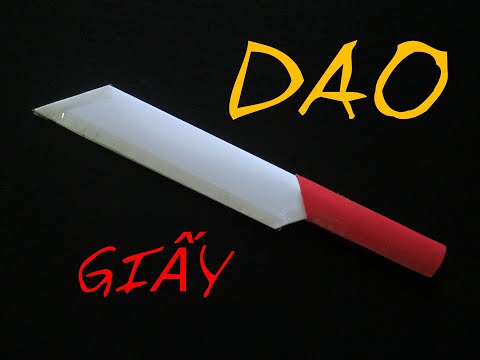 Video cách làm một con dao đồ chơi bằng giấy, làm đồ chơi... - youtube
