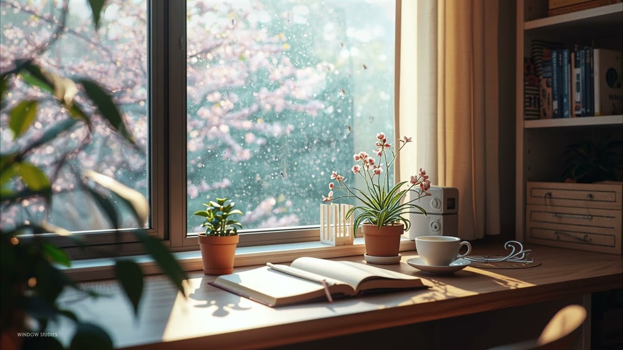 Spring Morning Lo-Fi 🌸 Calm Study Beats & Soft Rain