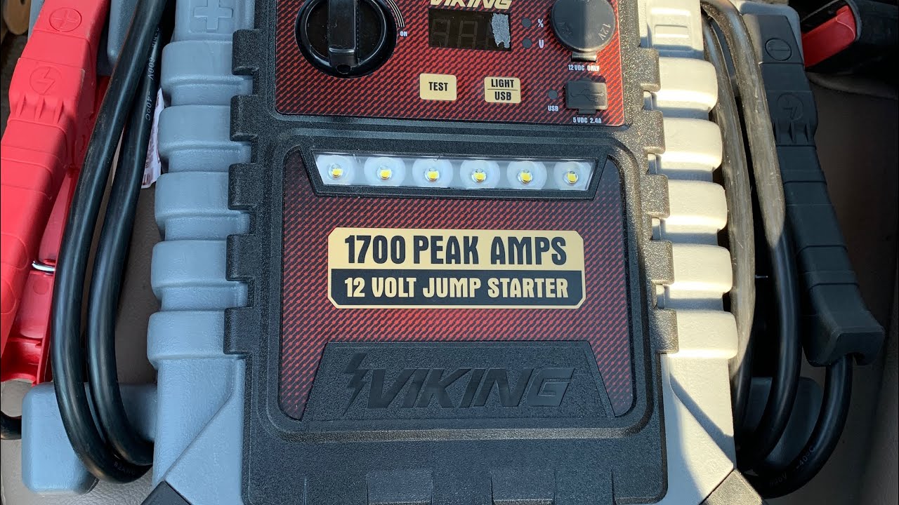 1700 Peak Amp Portable Car Battery Jump Starter and Power Pack