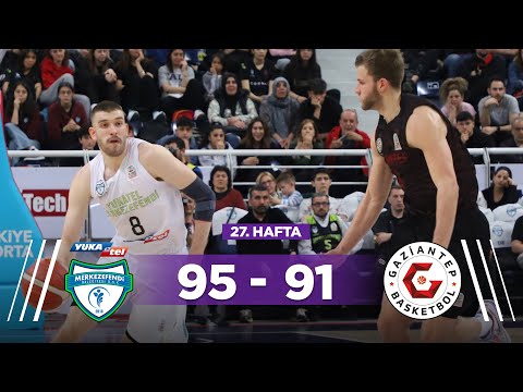 Y. Merkezefendi Belediye Basket 95-91 Gaziantep Basketbol - Türkiye Sigorta Basketbol Süper Ligi