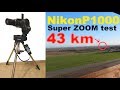 Nikon Coolpix P1000 - Super Zoom test. 43km range and other samples. Poland, Duszno viewpoint