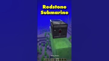 Redstone Submarine In Minecraft (Quick Tutorial) #shorts