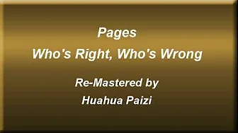 Pages Who's Right, Who's Wrong Pages Who's Right, Who's Wrong