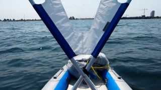 Smartkajak.dk - Fra Langebro Til Amager Strand Med Sejl I En Oppustelig Kajak Fra Sea Eagle