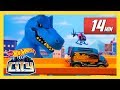 T-Rex and Raptors Take Over Hot Wheels City! | Hot Wheels City | @Hot Wheels