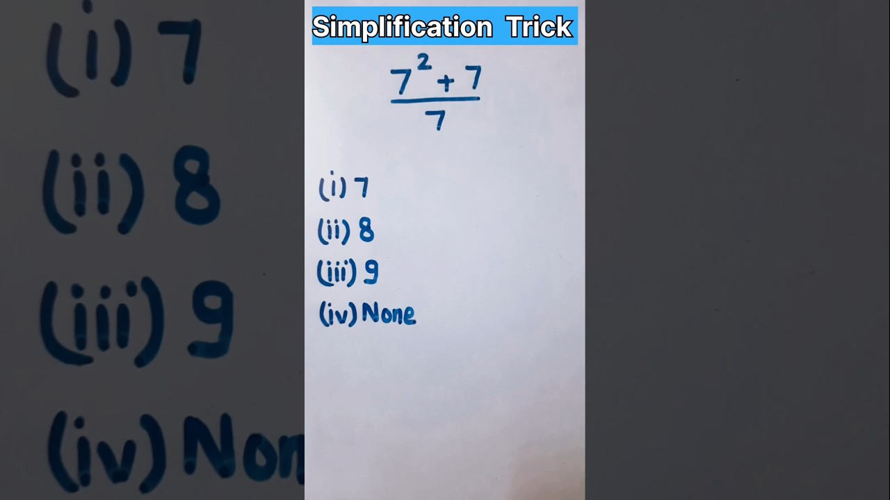 Simplification #maths #mathtrick #mathstricks #shorts #viral #trendingshorts #ytshorts #fypシ #fyp
